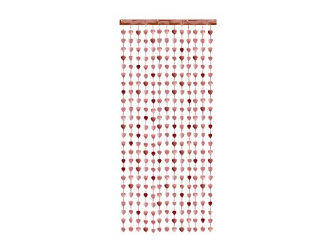 Kurtyna - Serca, różowe złoto, 100x245 cm Kurtyna - Serca, różowe złoto, 100x245 cm