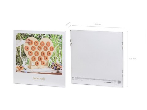 Ściana na Donuty Serce, naturalne drewno, 65x59 cm Ściana na Donuty Serce, naturalne drewno, 65x59 cm