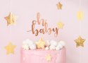 Topper na tort Oh baby, różowe złoto, 25 cm Topper na tort Oh baby, różowe złoto, 25 cm