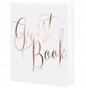 Księga gości GUEST BOOK różowe złoto biała prezent Księga gości GUEST BOOK różowe złoto biała prezent