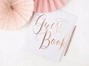 Księga gości GUEST BOOK różowe złoto biała prezent Księga gości GUEST BOOK różowe złoto biała prezent
