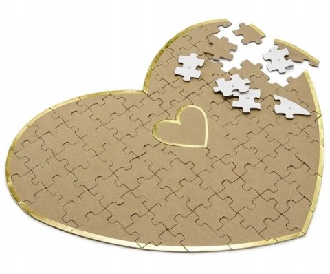 Księga gości Serce puzzle pamiątka na ślub wesele Księga gości Serce puzzle pamiątka na ślub wesele