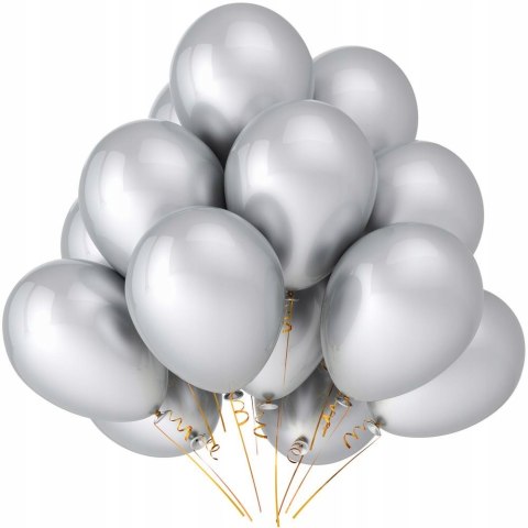 Balony baner zestaw srebrne dekoracje na I Komunię Balony baner zestaw srebrne dekoracje na I Komunię