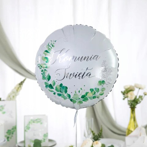 Balony ozdoby komunijne srebrne zestaw na Komunię Balony ozdoby komunijne srebrne zestaw na Komunię
