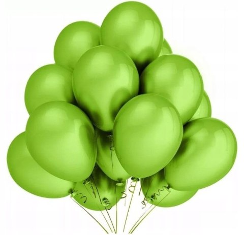 Balony zielone metaliczne wiosna murawa piłka x100 Balony zielone metaliczne wiosna murawa piłka x100