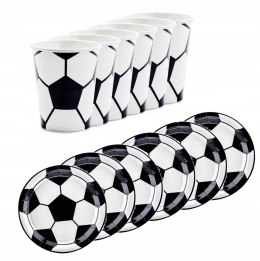 Talerzyki kubeczki z piłką piłkarskie urodziny EKO