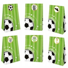 Torebki na cukierki piłka nożna football murawa x6