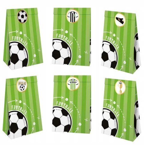 Torebki na cukierki piłka nożna football murawa x6 Torebki na cukierki piłka nożna football murawa x6