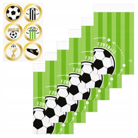 Torebki na cukierki piłka nożna football murawa x6 Torebki na cukierki piłka nożna football murawa x6