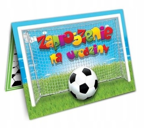 Zaproszenia urodzinowe piłka nożna piłkarskie x10