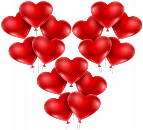 Balony czerwone serca MEGA 40cm na Walentynki x100 Balony czerwone serca MEGA 40cm na Walentynki x100