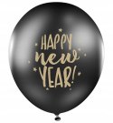 Balony na Sylwestra czarne złote Happy New Year 50 Balony na Sylwestra czarne złote Happy New Year 50