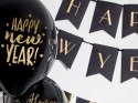 Balony na Sylwestra czarne złote Happy New Year 50 Balony na Sylwestra czarne złote Happy New Year 50