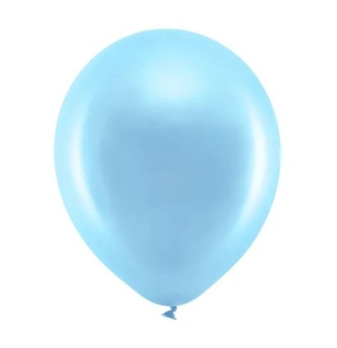 Balony niebieskie błękitne metaliczne roczek x100 Balony niebieskie błękitne metaliczne roczek x100