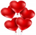 Balony płatki róż napis LOVE ozdoby na Walentynki