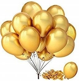 Balony złote metaliczne na Sylwestra urodziny x100 Balony złote metaliczne na Sylwestra urodziny x100