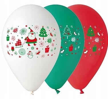 Dekoracje świąteczne dla dzieci balony z Mikołajem