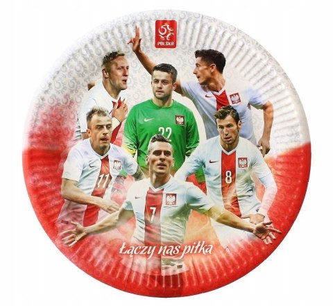 Zestaw kibica talerzyki kubeczki z piłką POLSKA Zestaw kibica talerzyki kubeczki z piłką POLSKA