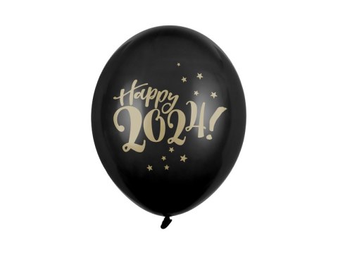 Balony 30cm, Happy 2024!, Pastel Black (1 op. / 50 szt.) Balony 30cm, Happy 2024!, Pastel Black (1 op. / 50 szt.)