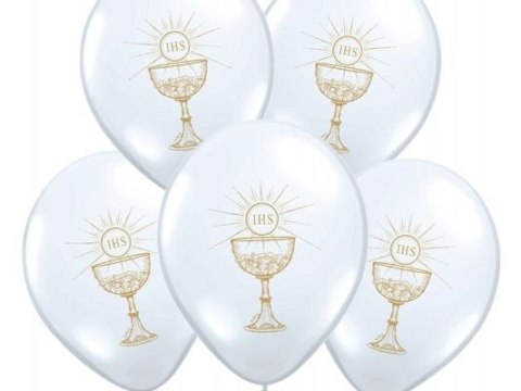 Balony girlanda napis baner na I Komunię dekoracje ozdoby komunijne ZESTAW Balony girlanda napis baner na I Komunię dekoracje ozdoby komunijne ZESTAW