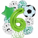 Balony piłka nożna urodzinowe na 6 urodziny balon z piłkarzami cyfra 6 HEL