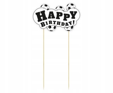 Topper pikery dekoracje ozdoby na tort Happy Birthday Piłka Nożna z piłką