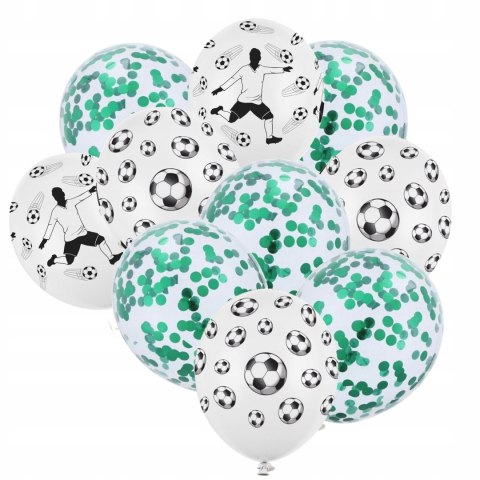 Urodziny piłka nożna balony z konfetti motywem piłki na piłkarskie urodziny