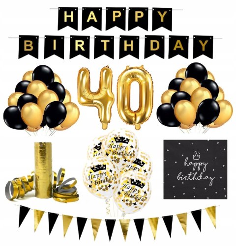 Balony serwetki baner girlanda cyfry zestaw na 18 20 30 40 50 60 urodziny Balony serwetki baner girlanda cyfry zestaw na 18 20 30 40 50 60 urodziny