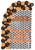 Baner girlanda dynie pomarańczowe czarne balony kurtyna gadżet na Halloween