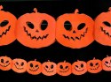 Baner girlanda dynie pomarańczowe czarne balony kurtyna gadżet na Halloween