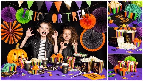 Girlanda balonowa czarne pomarańczowe balony dekoracje gadżety na Halloween