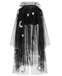 Peleryna czarna srebrna strój kostium przebranie Halloween karnawał 3-7 lat Peleryna czarna srebrna strój kostium przebranie Halloween karnawał 3-7 lat