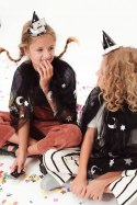 Peleryna czarna srebrna strój kostium przebranie Halloween karnawał 3-7 lat Peleryna czarna srebrna strój kostium przebranie Halloween karnawał 3-7 lat
