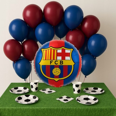 Balon FC Barcelona herb balony z piłką piłka nożna urodzinowe na hel 42cm