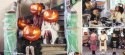 Balony Halloween czarne z krwawym nadrukiem 12 cali 8 szt. dekoracje gadżet