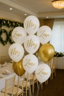 Balony MĄŻ ŻONA suknia frak Para Młoda dekoracje ślubne na salę ŚLUB Wesele