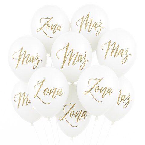 Balony MĄŻ ŻONA suknia frak Para Młoda dekoracje ślubne na salę ŚLUB Wesele