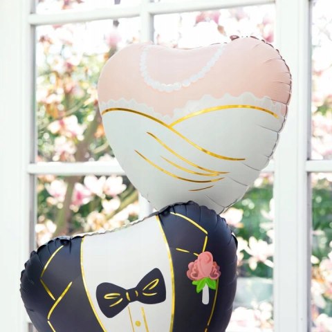 Balony MĄŻ ŻONA suknia frak Para Młoda dekoracje ślubne na salę ŚLUB Wesele