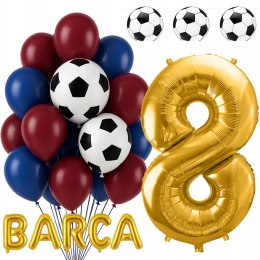 Balony dekoracje urodzinowe dla kibica fana klubu FC BARCELONA piłka nożna