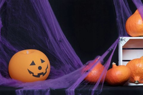 Balony girlanda nietoperze czarownica kurtyna pajęczyna dekoracje Halloween