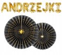 Balony litery napis na Andrzejki rozet z pająkiem czarne dekoracje ozdoby Balony litery napis na Andrzejki rozet z pająkiem czarne dekoracje ozdoby
