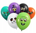 Balony potworki ZRÓB TO SAM z naklejkami dekoracje dla dzieci Halloween x6