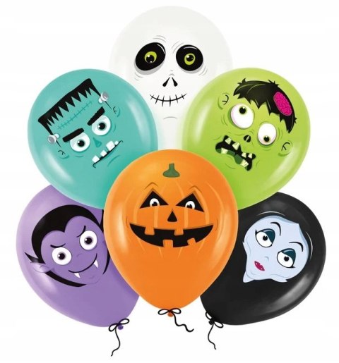 Balony talerzyki kubki serwetki dekoracje na Halloween Monsters dla dzieci