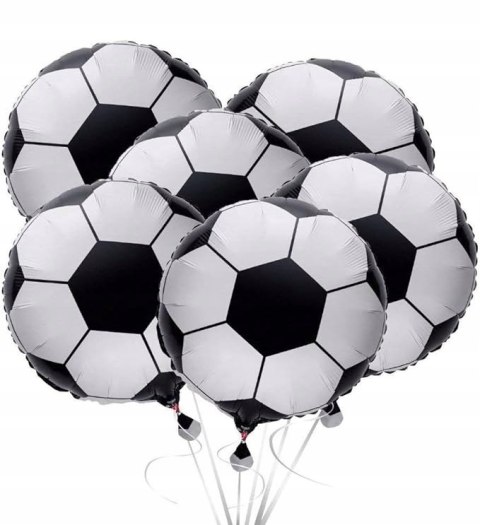 Balony urodzinowe PIŁKA NOŻNA na piłkarskie urodziny w kształcie piłki 6szt