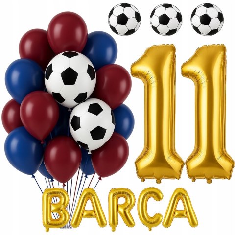 Balony urodzinowe na każde cyfra 1-99 urodziny dla kibica FC BARCELONA hel