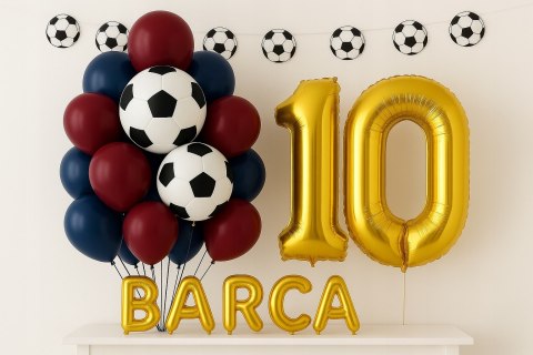 Balony urodzinowe na każde cyfra 1-99 urodziny dla kibica FC BARCELONA hel
