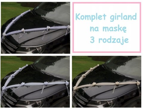 Dekoracja na auto do ślubu maskę auta samochodu Pary Młodej Wesele