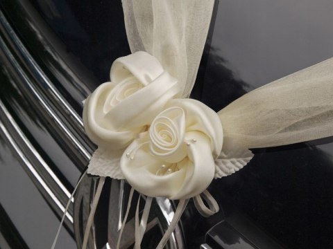 Dekoracja na auto do ślubu maskę auta samochodu Pary Młodej Wesele