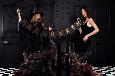 Girlanda nietoperze zawieszki baner kurtyna zestaw dekoracje na Halloween