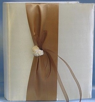 Księga pamiątkowa wpisów gości złota kremowa ecru różyczki na wpisy ŚLUB 90